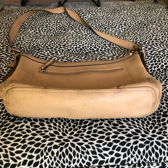 Coach Tan Camel Pebbled Leather Bag - Picture 4 of 11